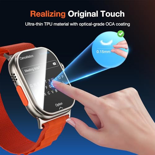 Kuzoom Full Coverage Screen Protector for Apple Watch Series 9/8/7 49mm 4