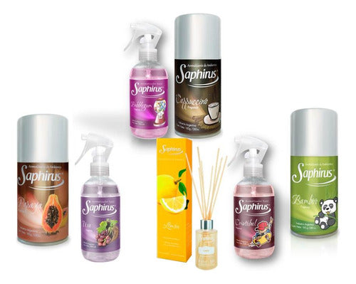 Saphirus Aromatizing Kit + Diffuser + Textile Fragrance - 3 Products 0