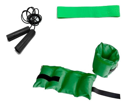 Glutes and Legs Training Kit - Ankle Weight Jump Rope Resistance Band Set 5