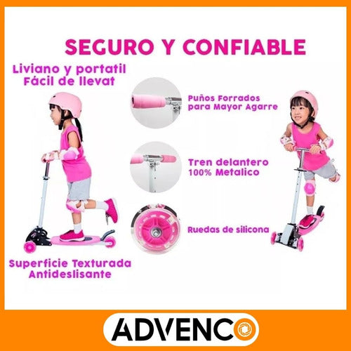 Foldable Reinforced 4-Wheel Scooter for Kids in Various Colors 11