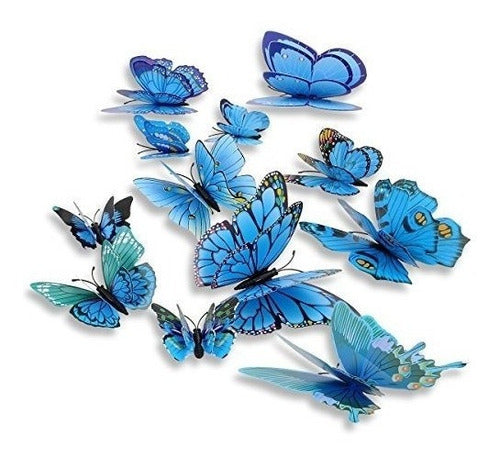 Dagou Vinyl Wall Decal Blue Butterflies 1