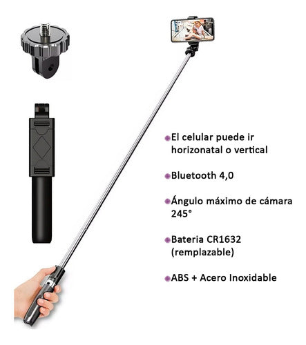 Kseries Palo Selfie Bluetooth Monopod Tripod Cell Stick 3 In 1 3