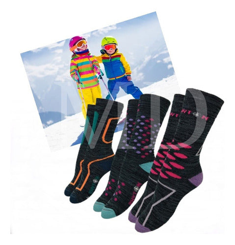 6 Pairs of Assorted Thermal Socks for Kids - Ski, Snow, Winter 5