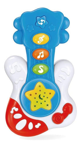 Guitarra Didáctica Para Bebe Con Sonidos Música Y Proyector 1