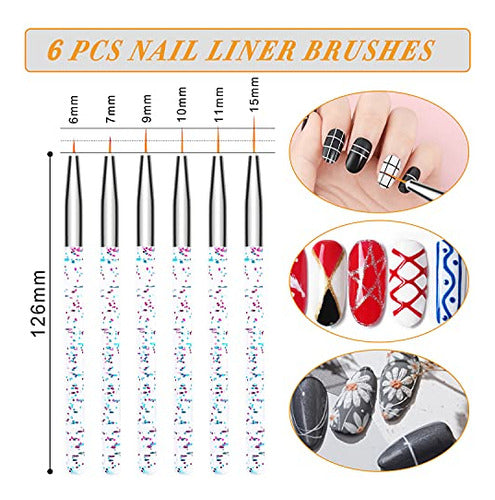 Aroic 28-Piece Acrylic Nail Brush Set Including 7 Gel UV Brushes 1