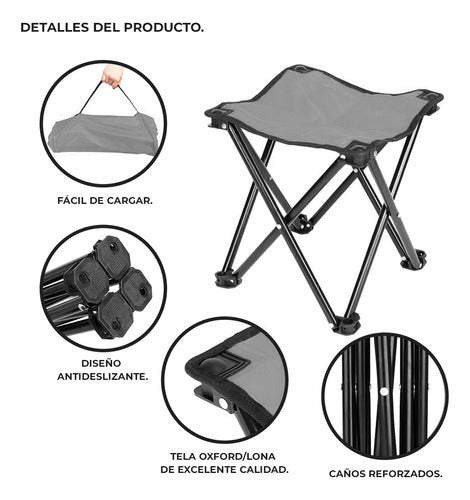 Small Reinforced Resistant Camping Bench Chair 5