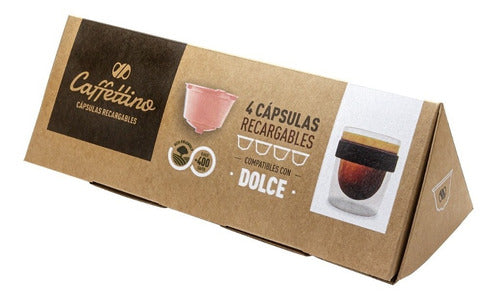 Caffettino Rechargeable Capsule Pack with Brazilian Ground Coffee 5