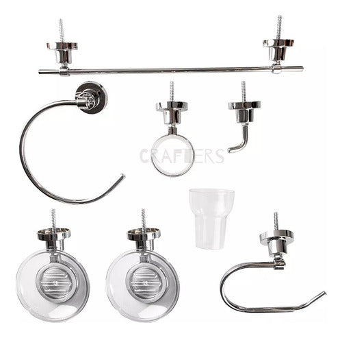 Aqualaf Napoli Bathroom Accessory Set - 7 Pieces 1