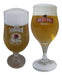 Schwaben Bräu Das Schwarze Beer Glass + Belle Vue Kriek Glass 0