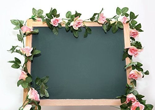 Jinway 2 Unids16ft Falso Rose Vine Garland Flores Artificial 3