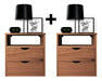 Sajo Modern Bedside Table with 2 Drawers - 2 Units 1