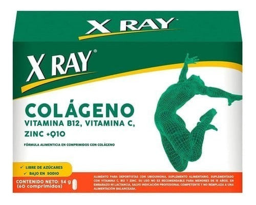 Combo of 4 X-Ray Collagen Vit B12 Vit C Zinc and Q10 x 60 Tablets 1