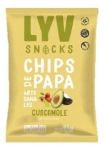 Lyv Chips Artesanales Kettle De Papa Guacamole Pack 3 X 55g 0