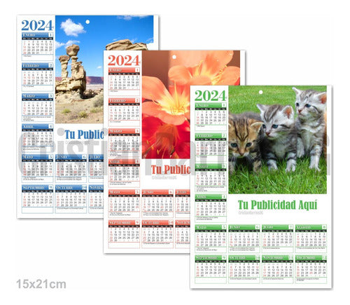 200 Customized 15x21cm Wall Calendars 0