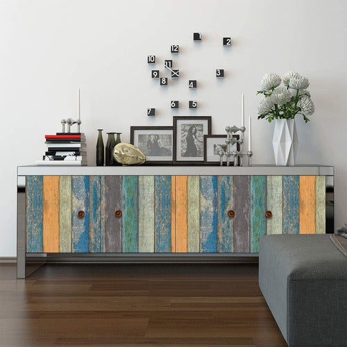 Iluminarás Adhesive Paper Painted Wood Decorative Wallpaper 1