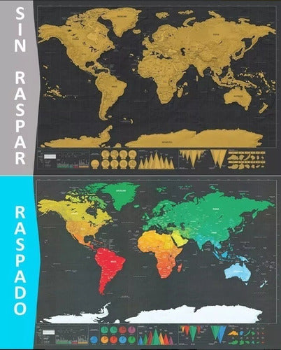 Deluxe Scratch Off World Map 59x83 5