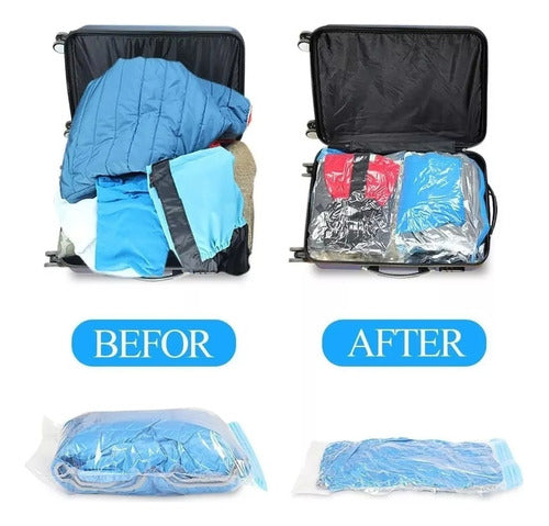 Pack X10 Unidades Bolsa Para Guardar Ropa Al Vacio 110x90 Cm 1