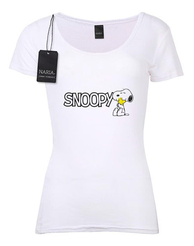 Naria Store Remera Dama Snoopy Imagen Diseño Art Logo - Pssn3 0