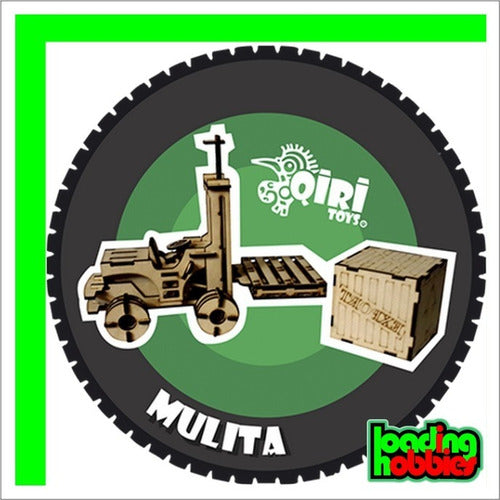 Qiri Toys Mulita De Carga 3D Wooden Puzzle 1