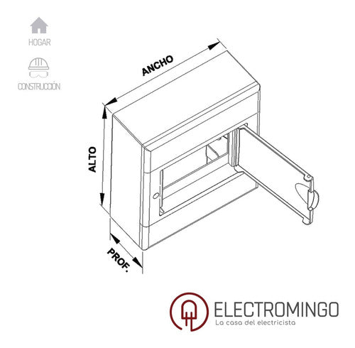 Gabinete Tablero Caja Térmicas Exterior Pvc 48 Bocas Asanno 3