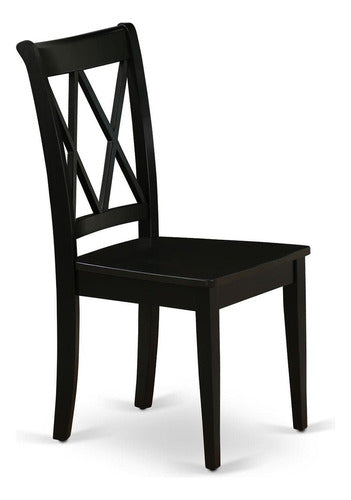 East West Furniture Clarksville - Double X Back Kitchen Chairs 1