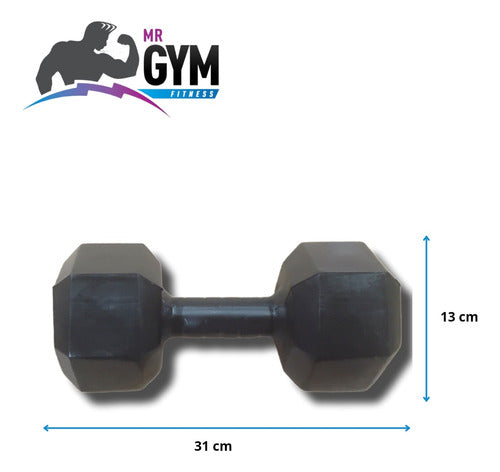 Mr Gym Fitness Training Kit: 130cm Mat + 10kg Weights + X-Heavy Band 2