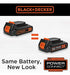 Black+Decker 20V Max Lithium Battery 2.0 Amp Hour (LBXR2020) 3