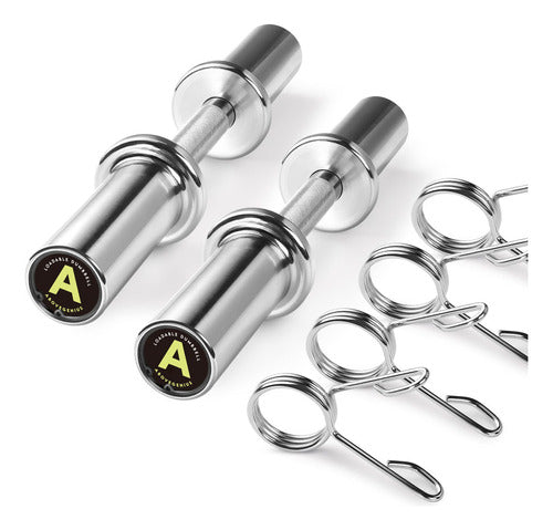 AboveGenius Olympic Dumbbell Pair, 16 Inches, Bar 0