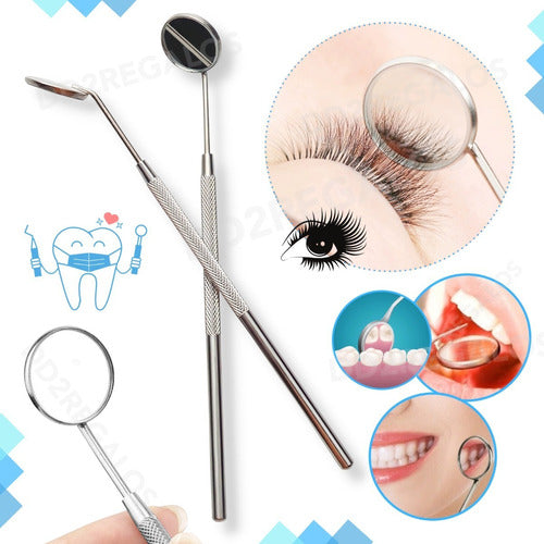 DD2 Stainless Steel Eyelash Extension Mirror Dentist 1