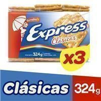 Pack X 6 Unid. Galletitas   324 Gr Express Galletitas Crack 0