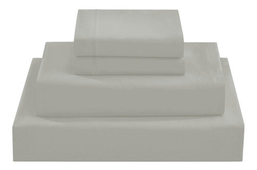 Haussman King Reversible Premium Sheet Set Light Gray 1