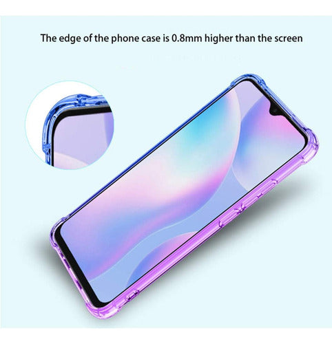 Funda Para Redmi 9a Tpu Flexible Gradiente Violeta / Azul 4