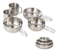 Camping Cooking Set for 2/3 People Stainless Steel Case 4