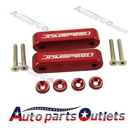 JDMSPEED Red Vertical Spacer Kit + Bolts + Washers 2