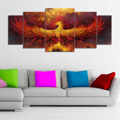 ModaparaTi Modern Triptych Art Print Fenix Mythology (140x60cm) 0