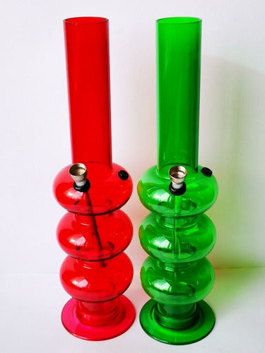 Large 35 cm Acrylic Bong Pipe in Various Colors - New Design 9