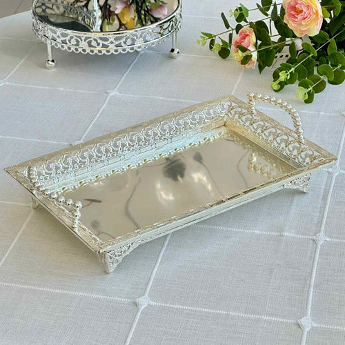 Genérica Bandeja Rectangular Decorativa Al 6cm X L 39cm X An 24cm 0