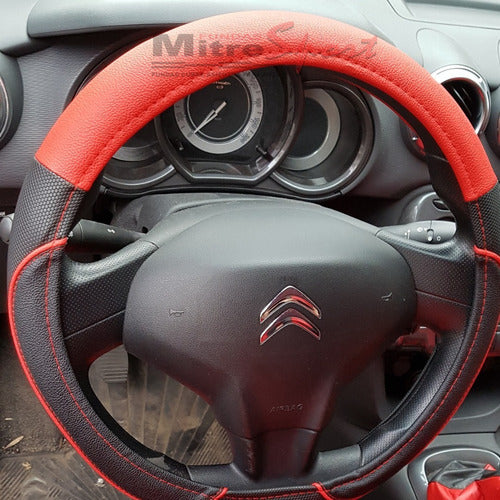 Fundas Mitre Sport Cubre Volante Negro Y Rojo - Auto/ Pickup/ Utilitario 1