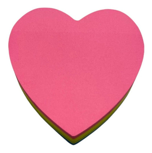 Kendra Fluorescent Sticky Notes X 100 Heart-Shaped Notes 1