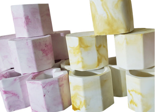 Casera Mini Vetted Plaster Pots - Perfect for Candles or Succulents 0