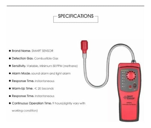 Smart Gas Leak Detector Sensor AS8800L 5