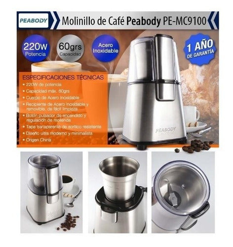 Peabody Coffee and Seed Grinder Stainless Steel 1