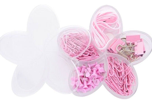 Kit De Clips E Alfinetes Flor De Lotus Pink - Molin 2