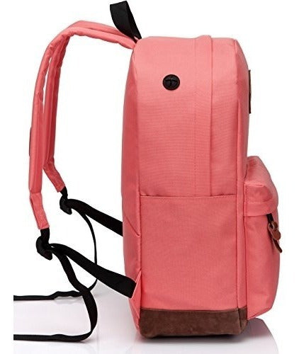 Vaschy School Backpack for Teens with 14 Inch Laptop Compartment Lightweight Casual Rucksack Tangerine 4