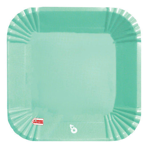 Cotillón Otero Pastel Square Plates X8 - 18x18 Cm 5