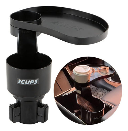 2CUPS 2-Cup Multi-Cup Holder and Tray for Car 0