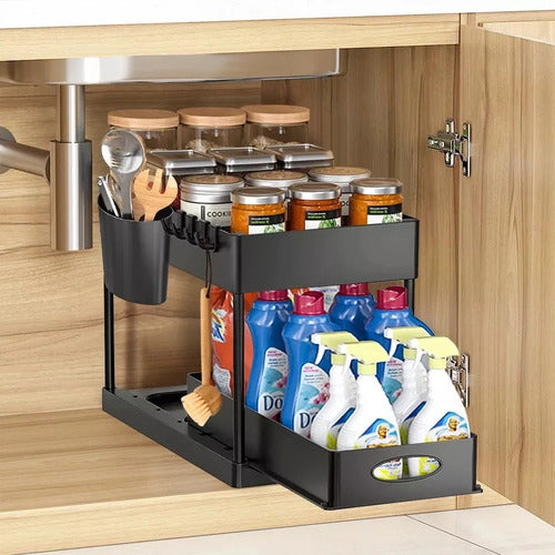 Generic Multi-Purpose Under-Sink Organizer for Kitchen and Bathroom - 2 Levels 1