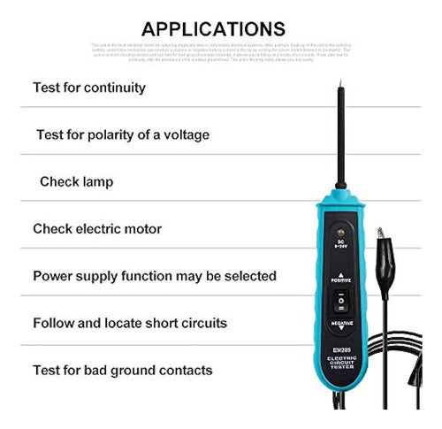 Allsun Power Probe 6-24v Dc Probador De Circuito Eléctrico A 1