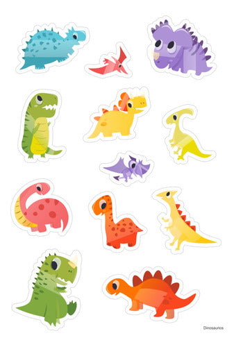 Combo 4 Planchas De Stickers Infantiles Para Nenes 2