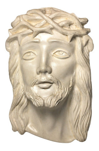 Mano De Piedra Aplique Rostro De Cristo Grande Sin Pintar Pack 4 En Yeso 0